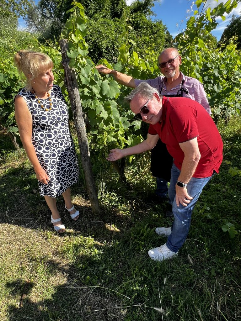Bernd mit Patricia und Mario Busato in Volterra